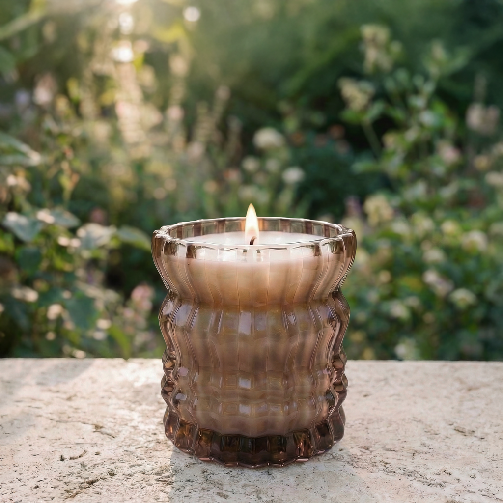 Auden Lueur Willow 8oz Non-Toxic Scented Candle in Textured Glass Vessel