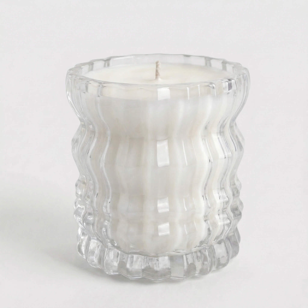 Auden Lueur Noix 8oz Non-Toxic Scented Candle in Textured Glass Vessel