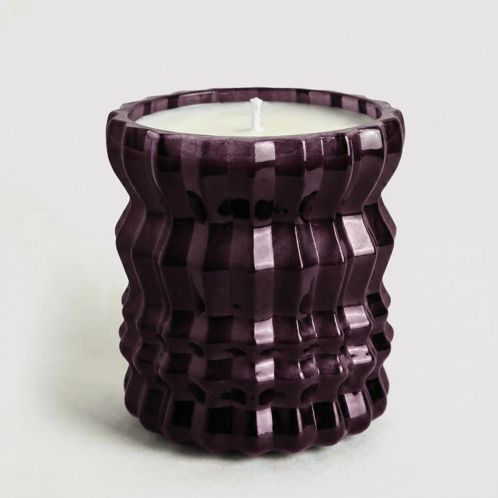 Auden Lueur Provence 8oz Non-Toxic Scented Candle in Textured Glass Vessel
